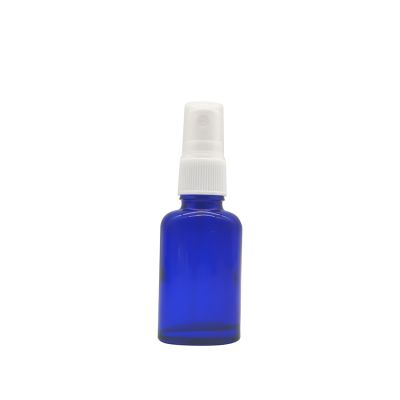 20ml Essential Oil Spray Bottle Blue Glass Flat Bottle With Dropper For Essential Oil E Liquid
