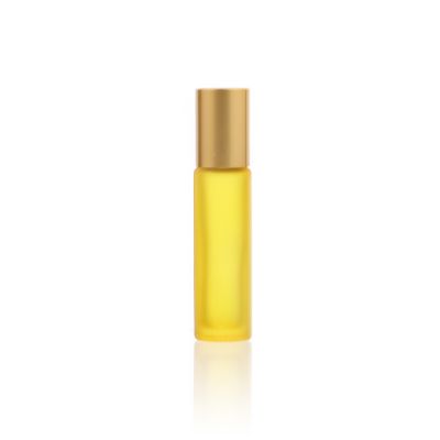 Whosale 10ml yellow roller glass bottle perfume essential oil Customize colourful Cosmetic Bottle 
