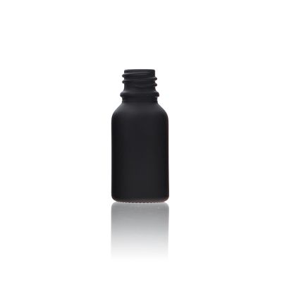 15ml matte black essential oil bottles dropper round empty glass bottle with Customized color lid