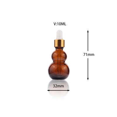 factory sale 10ml amber amber gourd essential oil oud bottle