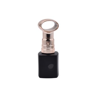 special shape 12ml black coating gel nail polish glass bottle with gold cap for gel nail polish