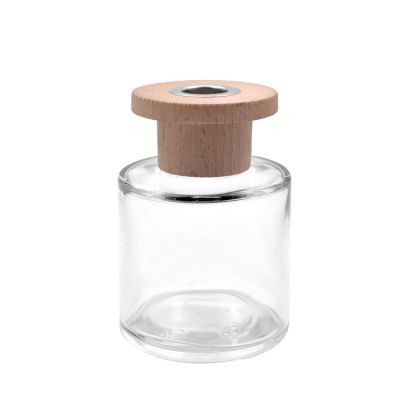 5oz diffuser bottle wooden decoration cap aroma bottle in round shape 