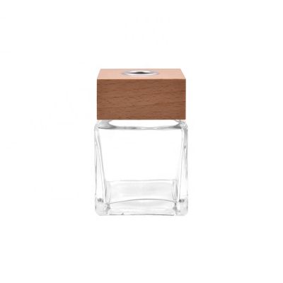 Square Shape Reed Diffuser With Rattan Sticks Glass Bottle For Hotel Fragrance