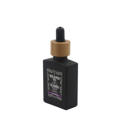 30ml matte black glass bottle square 15ml 20ml black glass dropper bottle for serum