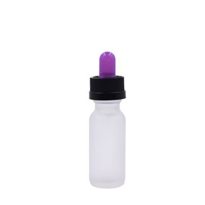 cosmetic packaging 5ml frosted glass dropper bottle 10ml essential oil child resistant bottle with colorful rubber top