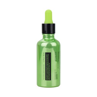 essential oil container 30ml 50ml green glass dropper bottle 1oz anodized serum bottle with colorful rubber top