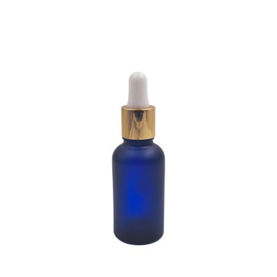 15ml serum bottle dropper 20ml 30ml 50ml blue essential oil bottle with gold dropper