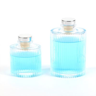 stocked 100ml embossed empty glass bottles for reed diffusers