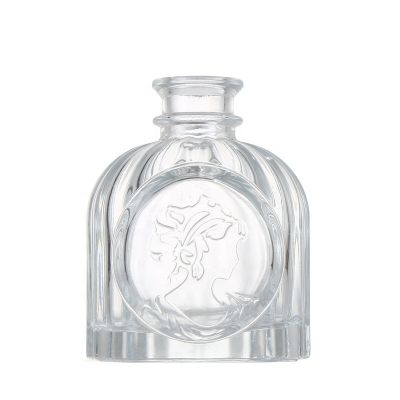 Clear empty glass bottle for reed diffuser bottle 100ml with cork cap