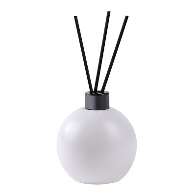Empty Round White Reed Diffuser Glass Bottle 400ml