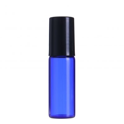 Glass Roll On eye cream perfume bottle Refillable essential oil roller Bottles 5ml with glass Roller Ball Cap Bulk