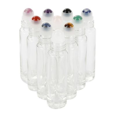 Glass Essential Oil Roller Bottles with Glass Roller Balls Aromatherapy Perfumes Lip Balms Roll On Bottles 10ml 