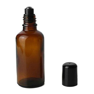 100ml Amber Glass Roll on Bottle Glass Roller Ball Containers Glass Essential oil Jar 
