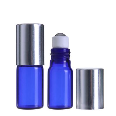 in stock 3ml perfume oil roll on vials packaging mini essential oil glass roller ball bottles top with silver cap