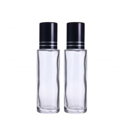 High quality 15ml empty roll on clear essential oil perfume glass roller bottle with glass roller ball 