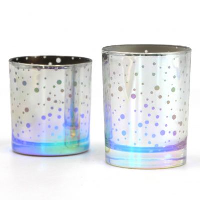 Hot Sale Iridescent Tealight Glass Candle Holder For Home Decoration