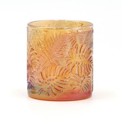 10 oz Glass Candle Cup Amber Glass Candle Jar 