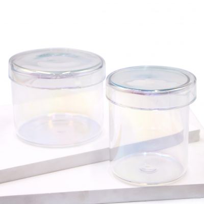 Empty Candle Container Transparent Candle Jar With Lid 