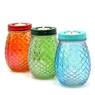 Votive Glass Candle Holder In Bulk With Metal Lid For Wedding Decoration