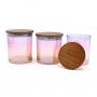 Round Candle Holder For Holiday Home Decor With Wood Lid