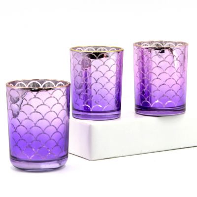 Hot Sell Metallic Bulk Votive Glass Tea Light Candle Holder