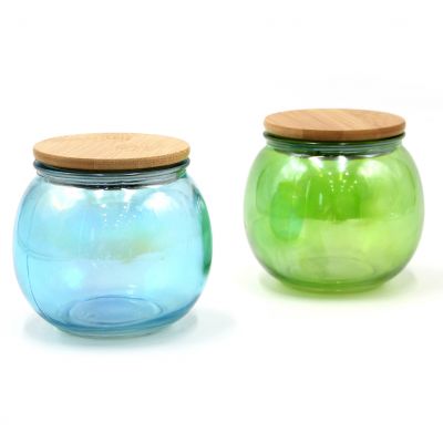 Hot Sale 20 oz Empty Transparent Candle Jars with Lids for Candle