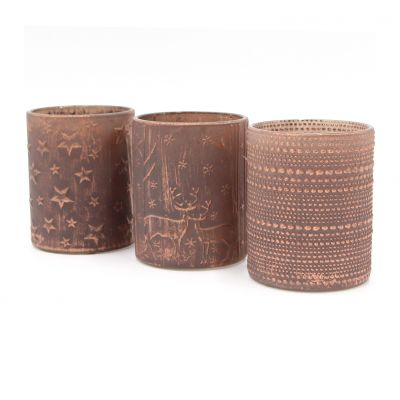 Hot Sale 20oz Brown Candle Jar Glass Candle Vessel for Decoration