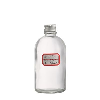 Xuzhou factory design clear transparent boston 250 ml glass bottle with sprayer