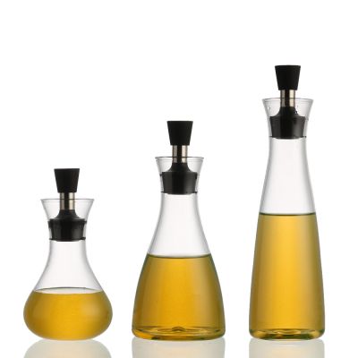 250ml 300ml 500ml High Borosilicate Glass Bottle Olive Oil Sauce Condiment Cooking Oil Dispenser for Kitchen