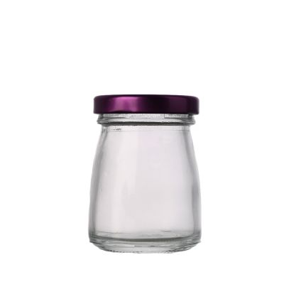 High quality glass material clear round jar 70 ml bird nest bottle jar with screw lid
