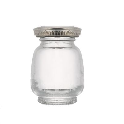 New design clear empty 100 ml cheap bird nest food jam glass bottle jar with screw lid 