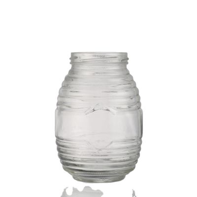 Custom 750 ML Round Wide Mouth Jam Glass Honey Jar with Metal Lug Twist Lid 
