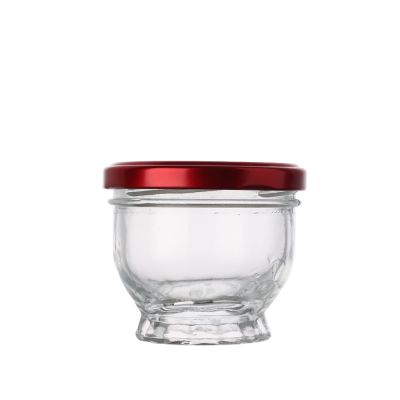 Factory price Shaped clear empty 100 ml ml Honey Bird Nest Glass Jar with screw 