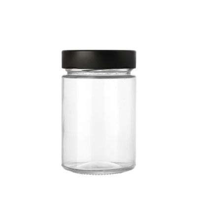 Hot Selling Airtight Container Glass Food Honey Cookie 350 ml Storage Jar Glass Jar with Cork Lids 