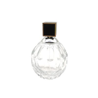 Round transparent glass spray bottle high quality perfume bottle