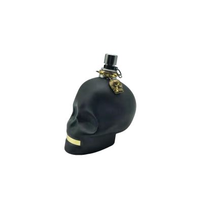 skull black special perfume glass bottle spray pump 