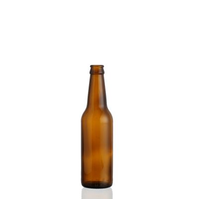 High quality 12oz 330ml custom empty amber personalized 33cl beer glass bottle with crown top 