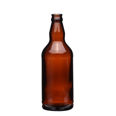 Wholesale cheap price amber short neck empty 500ml beer glass bottles with crown lid 
