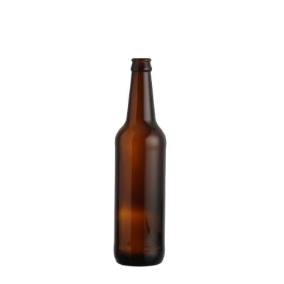 Top quality beverage industrial used amber brown glass beer bottles crown lid 600 ml 