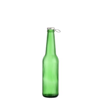 Custom In stock 330 ml crown lid flint round long neck beer glass lemonade bottle 