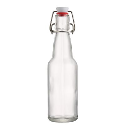 Factory price empty Clear Wholesale Glass Beer Bottles 330 ml Long Neck with swing 