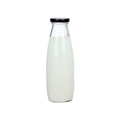 Wholesale 1000ml 1L glass milk bottle with screw cap