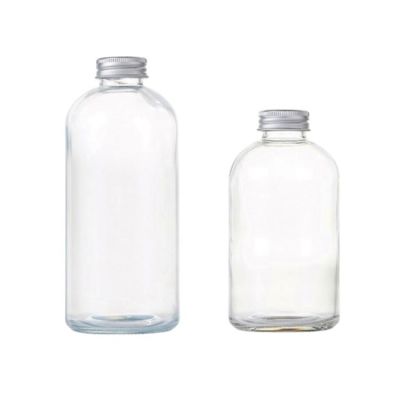 Fashion 270ml 350ml 500ml Round Glass Bottle With Top Lid For Drinking In Bulk 