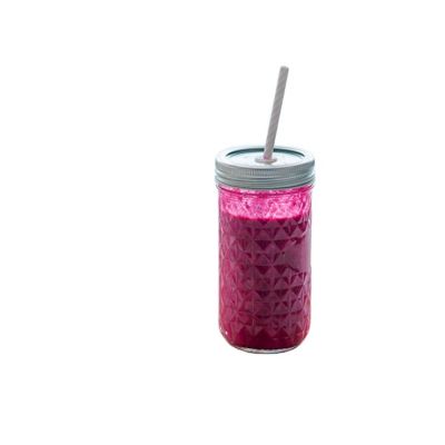 100ml 250ml 350ml 500ml 650ml Wide Mouth Glass Drinking Cups With Tinplate Metal Lid And Straw