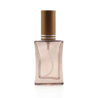 Wholesale Square Pump Spray Clear Gradient Perfume Glass Bottle 35ml 