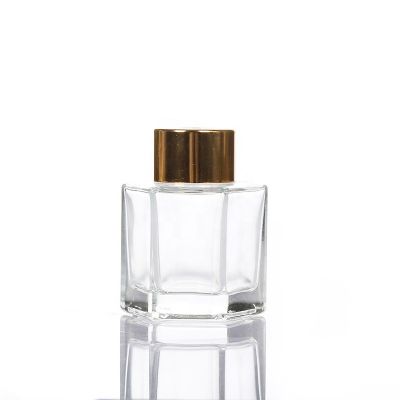 50ml Hexagon Shape Glass Reed Diffuser Bottle With Wooden Cap 