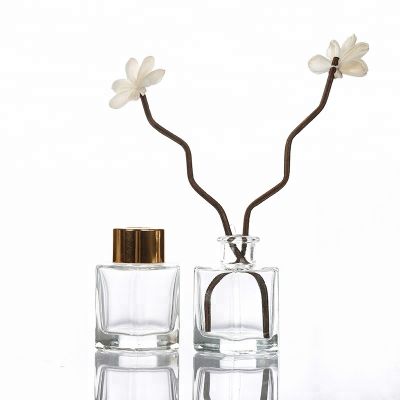50ml Glass Empty Reed Diffuser Glass Bottle With Diffuser Rattan Wholesale 