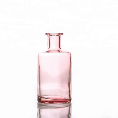 Decorative 250ml Air Freshener Glass Bottle Aroma Diffuser Glass Bottle Pink Colour 