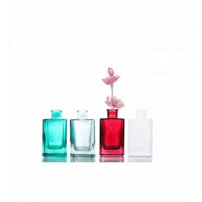 Beautiful 140ml Reed Colorful Glass Material Aroma Diffuser Bottle With Lid 