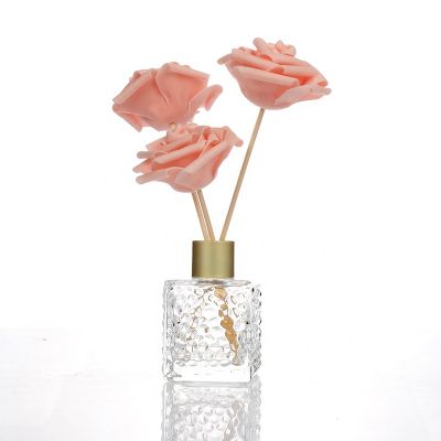 80ml Cube Glass Bottle Reed Diffuser Bottle with Aluminum Screw Cap 